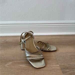 Ann Taylor Cream Strappy Sandals